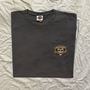 Harley Davidson biker pocket tee shirt